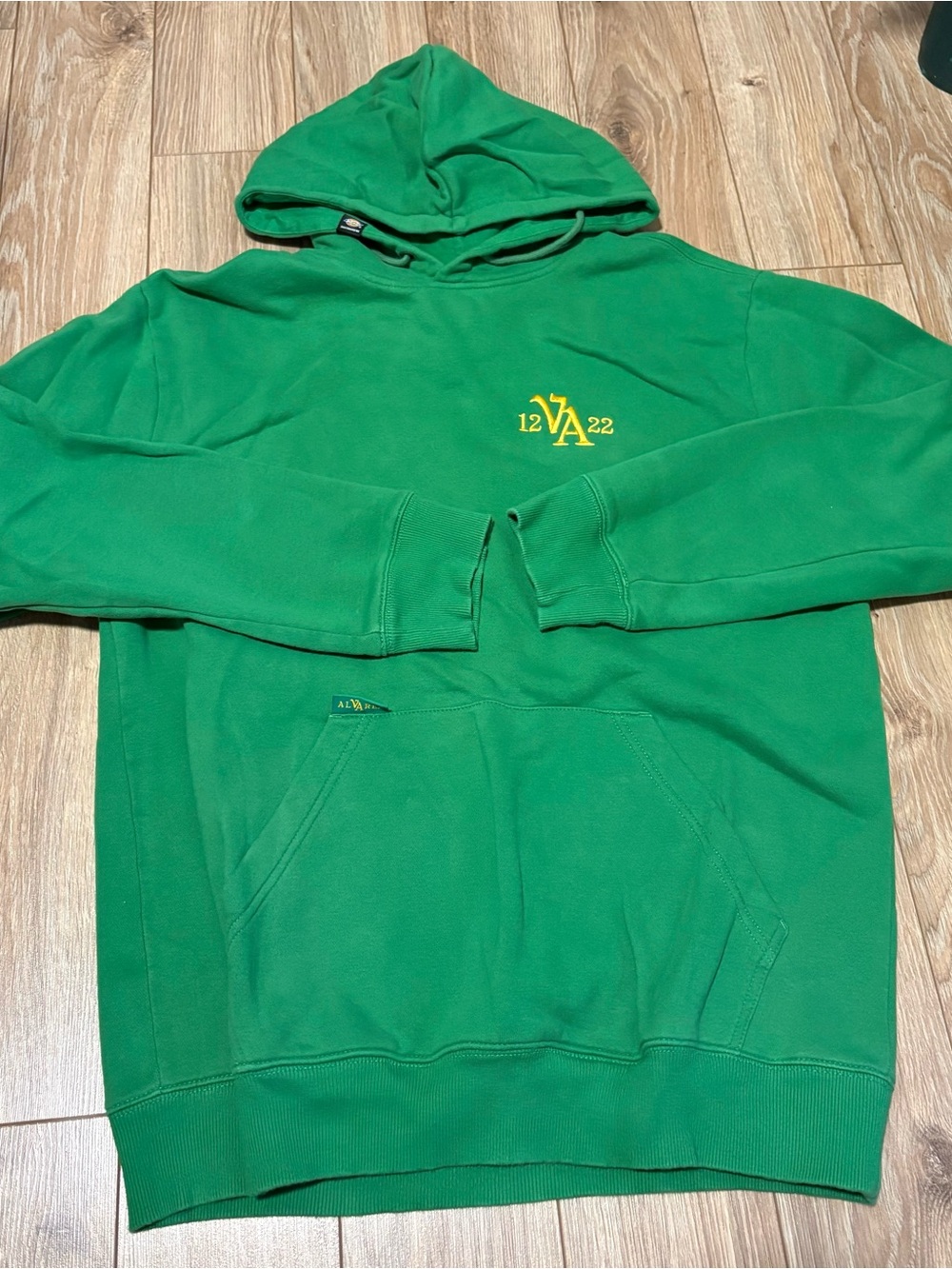 Dickies Green Hoodie with Yellow 12VA Embroidery